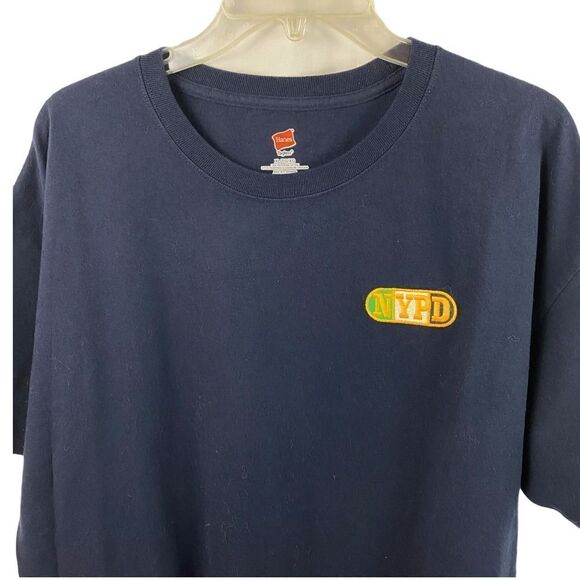 NYPD New York City Police Dept. Blue Logo T-Shirt Size XL - Picture 2 of 6